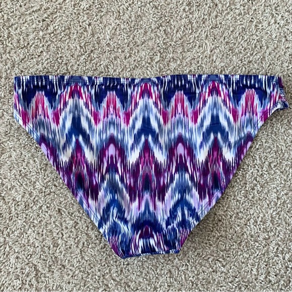 Tommy Bahama Ikat Mirage Side Shirred Bikini Bottom in Blue Monday - Picture 5 of 10